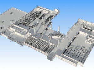 5 floor library 3D Model