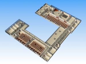 5 floor library 3D Model