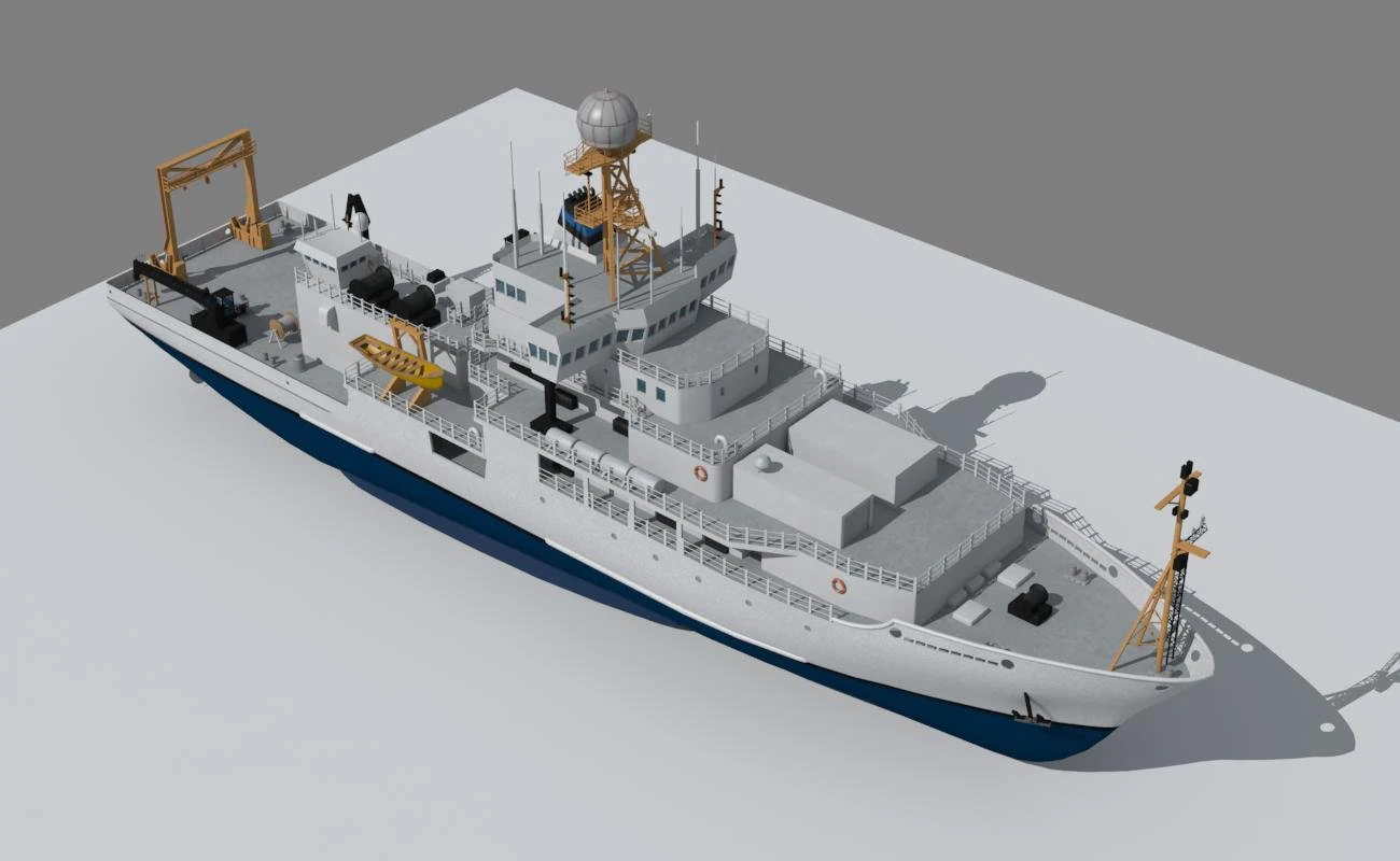 marine climate research vessel 3D Model .c4d .max .obj .3ds .fbx .stl .blend