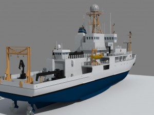 marine climate research vessel 3D 모델