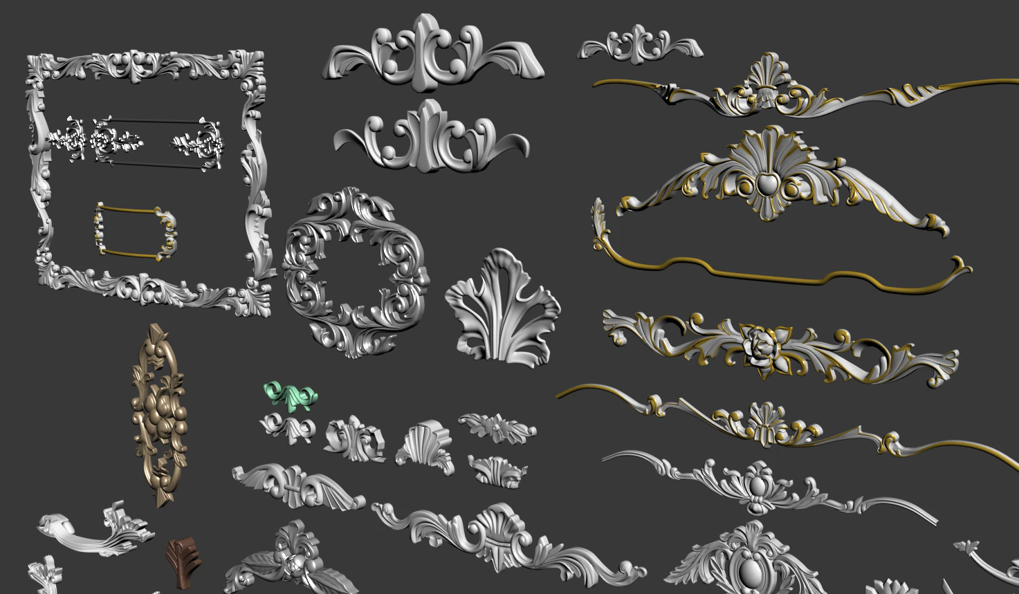 architectural kit bash 3D Model .c4d .max .obj .3ds .fbx .stl .blend 
