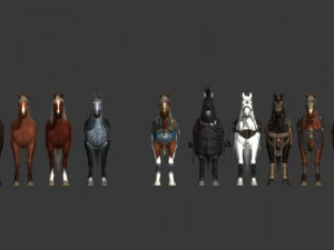 horse pack 3D Model