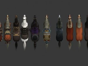 horse pack 3D Model
