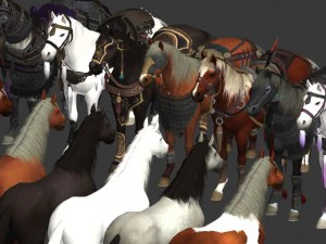 horse pack 3D Model