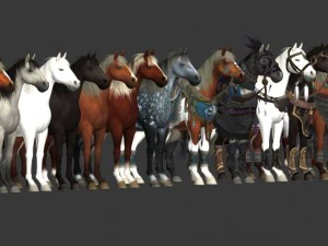 horse pack 3D Model