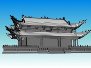 ancient chinese building 3D 모델