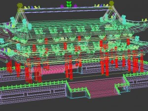 antigo edif&iacute;cio chin&ecirc;s Modelo 3D