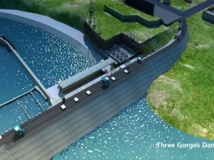 three gorges damsan xia dam 3D Model