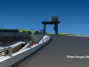 three gorges damsan xia dam 3D Model