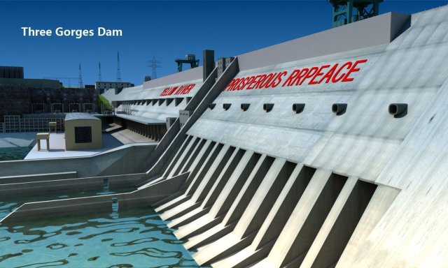 three gorges damsan xia dam 3D Model .c4d .max .obj .3ds .fbx .stl .blend
