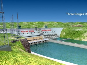 three gorges damsan xia dam 3D Model