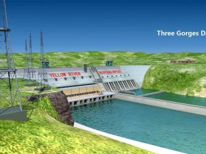 three gorges damsan xia dam 3D Model