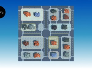 a group villa 3D Model