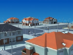a group villa 3D Model