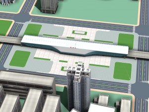 shu zhou railway station Model 3D