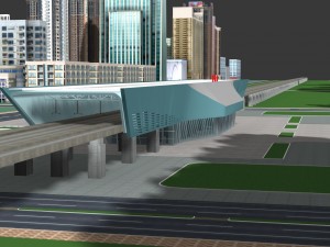 shu zhou railway station Model 3D