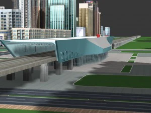 shu zhou railway station 3D Model