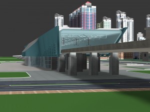 shu zhou railway station Model 3D