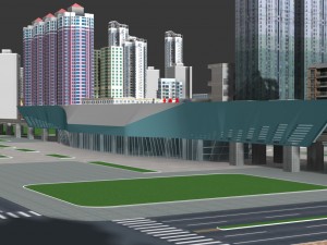 shu zhou railway station Model 3D