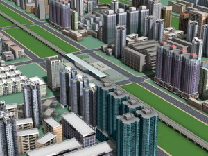 shu zhou railway station Model 3D