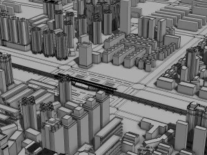 shu zhou railway station 3D Model