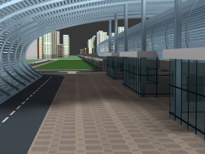 railway station 3D Model