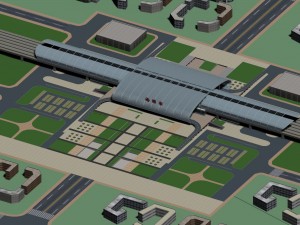 railway station 3D Model