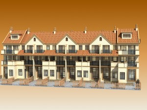 townhouses 3D 모델