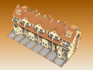 townhouses 3D 모델