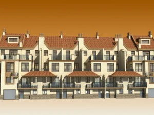 townhouses 3D Model