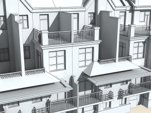 townhouses 3D 모델