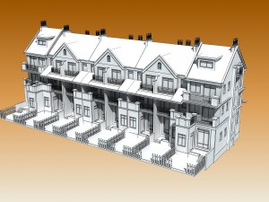 townhouses 3D 모델