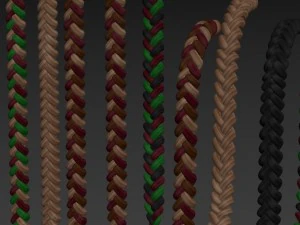 braided hair 3D Model