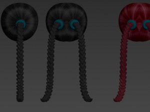 braided hair Modelo 3D