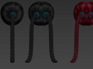 braided hair 3D Model