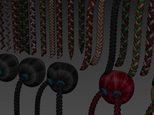 braided hair Modelo 3D