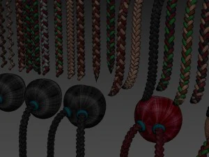braided hair 3D Model