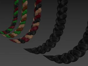 braided hair 3D Model