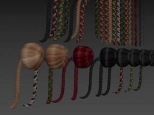 braided hair Modelo 3D