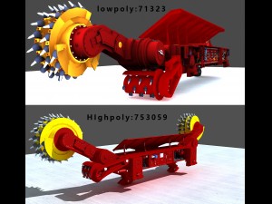 coal mining machine 3D Model