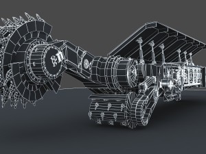 coal mining machine 3D Model