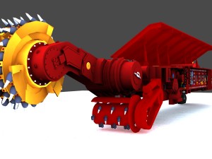 coal mining machine 3D Model