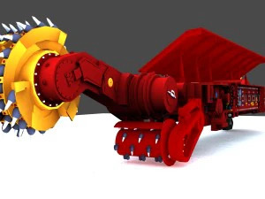coal mining machine 3D Model