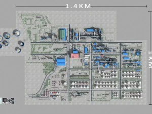 Raffinerie 3D Modell