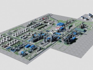 refinery Modello 3D