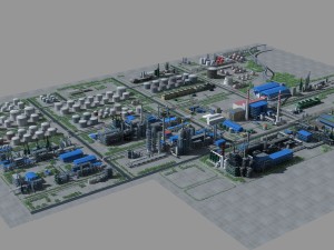 refinery Modello 3D