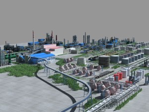 refinery Modello 3D