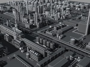 refinery Modello 3D