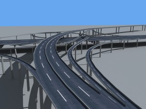 highway viaduct 3D-Modell
