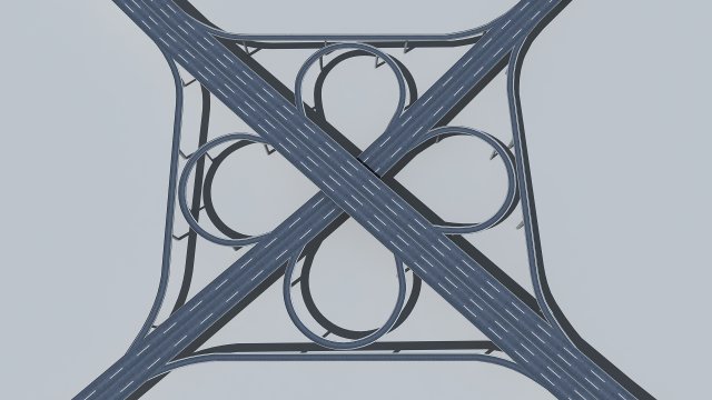 highway viaduct 3D Модель .c4d .max .obj .3ds .fbx .stl .blend